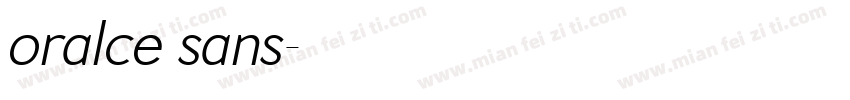 oralce sans字体转换